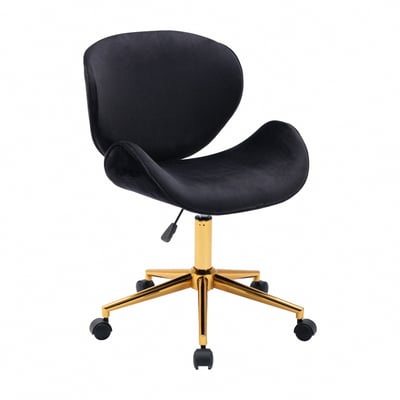 Edith伊迪斯簡約絨布金腳電腦椅-五色可選3