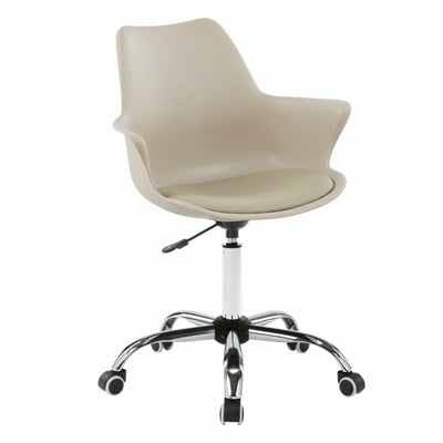 Nate奈特簡約軟墊扶手PP電鍍腳電腦椅-四色可選4