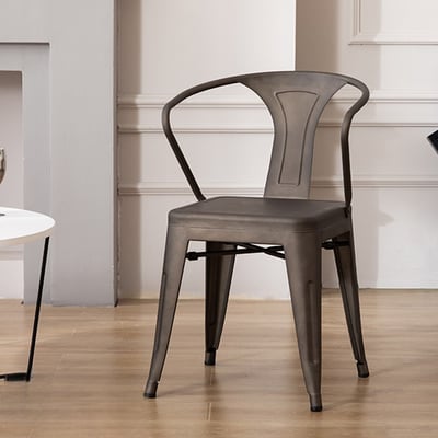 Joa喬亞工業風金屬造型背靠餐椅 三色可選8