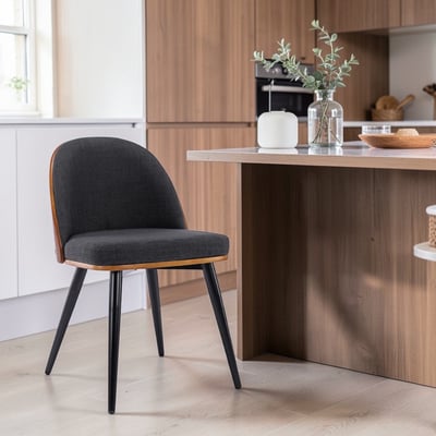 Gail蓋爾布面雅緻曲木休閒餐椅-深灰色18