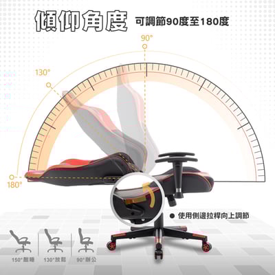 ArcticWolf Scorpion戰蝎賽車型電競椅-三色可選12