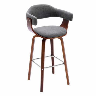 Nelly奈莉布面曲木可旋轉固定吧檯椅-坐高71cm-兩色可選1