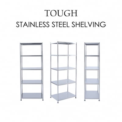 Tough塔弗不鏽鋼五層收納置物架-幅80cm-銀色8