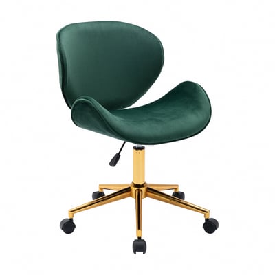 Edith伊迪斯簡約絨布金腳電腦椅-五色可選2