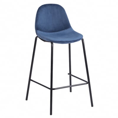 Hayn海恩絨布黑腳經典吧檯椅-坐高61cm-四色可選1