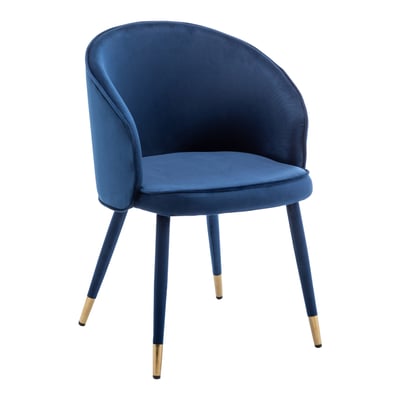 Gerta歌塔流線絨布腳包金邊休閒餐椅-三色可選12