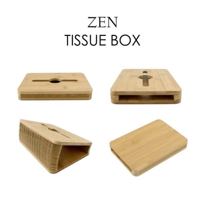 Zen禪風造型創意升降衛生紙紙巾面紙盒-原木色2