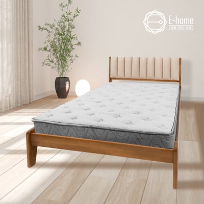 摺好睡石墨烯透氣對折獨立筒床墊3尺-淺灰色16