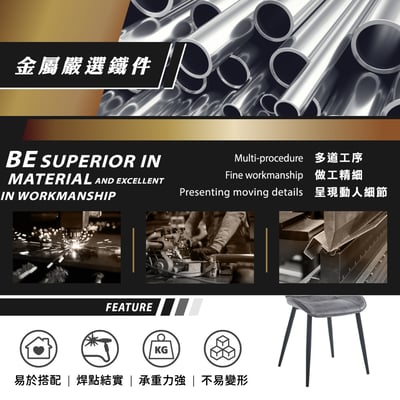 Mason梅森工業風提把科技布休閒餐椅-三色可選7