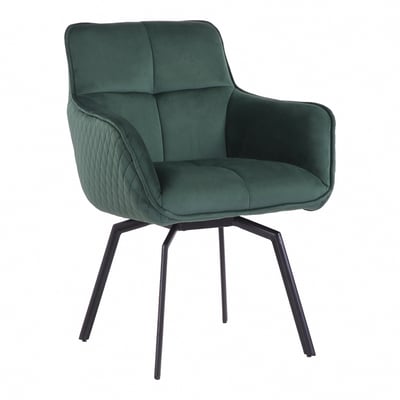 Chris克里斯絨布扶手旋轉休閒餐椅-四色可選1