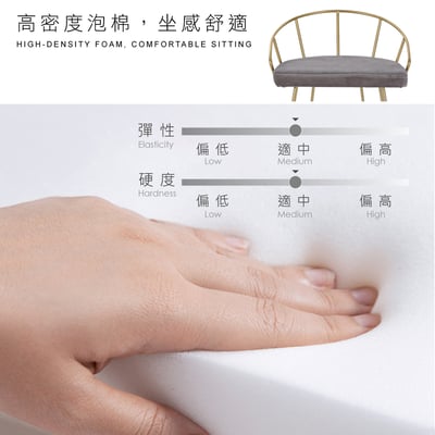 Saige賽吉絨布金框網美吧檯椅-坐高74cm-四色可選12