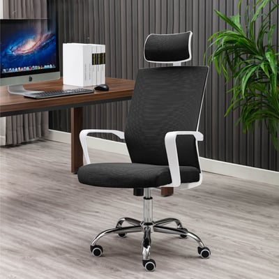 Heath希斯高背扶手半網可調式白框電腦椅-五色可選19