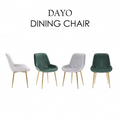 Dayo戴洋直紋絨布金腳休閒餐椅-兩色可選9