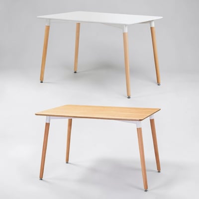 EMST北歐簡約實木腳長方桌-120x60cm-兩色可選14
