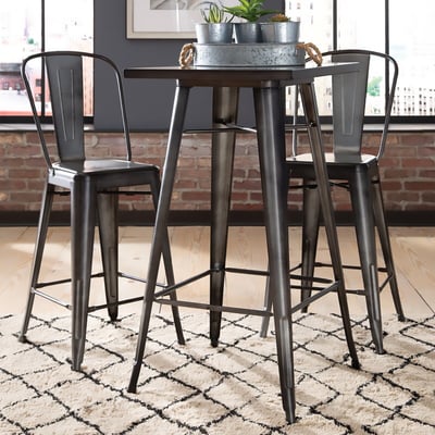 Dale黛爾工業風金屬方形吧台桌-幅60cm-四色可選20