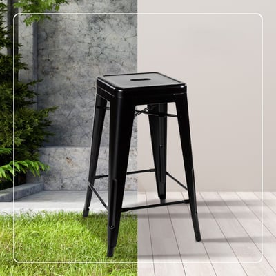 約克工業風可堆疊金屬吧檯椅-座高66cm-四色可選17