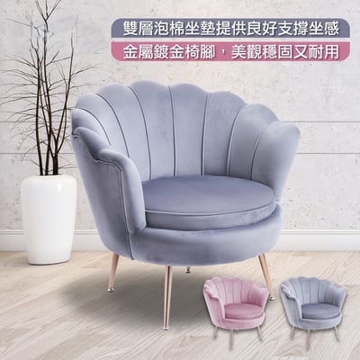 Peacock孔雀時尚絨布休閒椅-兩色可選13