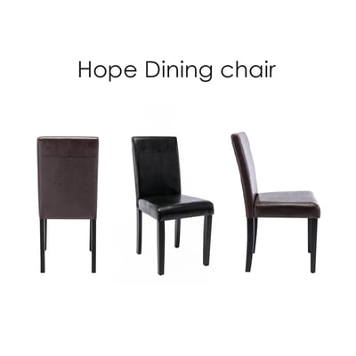 Hope霍普經典PU高背實木框餐椅-兩色可選3