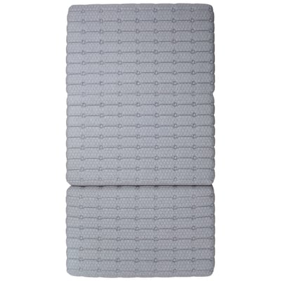 摺好睡冰晶紗涼感透氣三折床墊3尺-灰色2