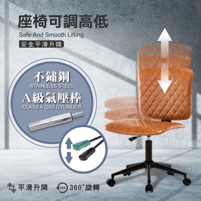 Orlin歐琳工業風復古電腦椅-棕色11