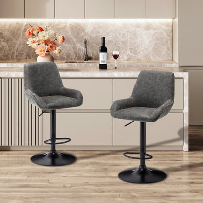 Orlando奧蘭多工業風可調式吧檯椅-兩色可選17