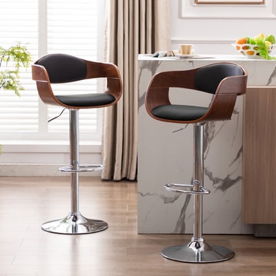Zona若娜曲木扶手吧檯椅-兩色可選7