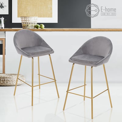 Toby托比絨布網美金腳吧檯椅-坐高74cm-四色可選18