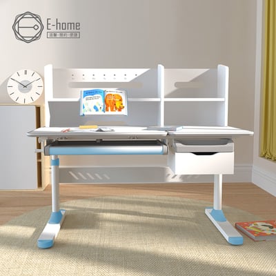 GUGU古古多功能書架雙抽陪讀兒童升降成長桌-寬120cm-三色可選20