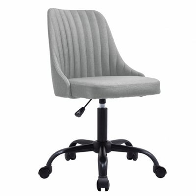 Darden達頓流線布面黑腳電腦椅-深灰色11