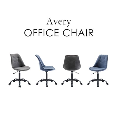 Avery艾佛里可調式布面拉扣黑腳電腦椅-兩色可選10