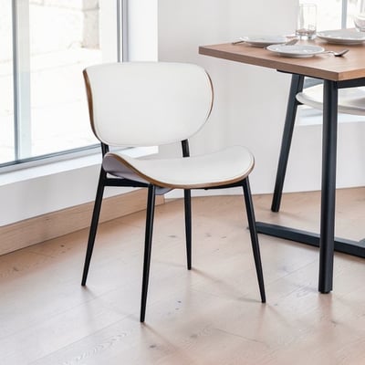 Adrian亞德里安PU面曲木簡約休閒餐椅-三色可選14