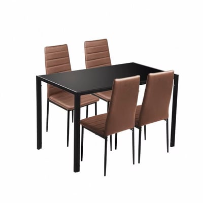 Tano塔諾一長方玻璃桌四椅-Mano寬120cm-三色可選18