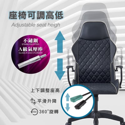 ArcticWolf Loptr智神賽車型休閒電競椅-兩色可選12