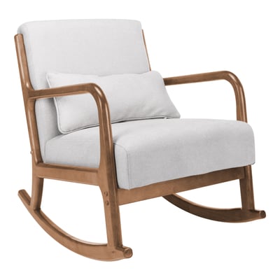 Shake夏克布面實木框單人休閒搖椅-四色可選4