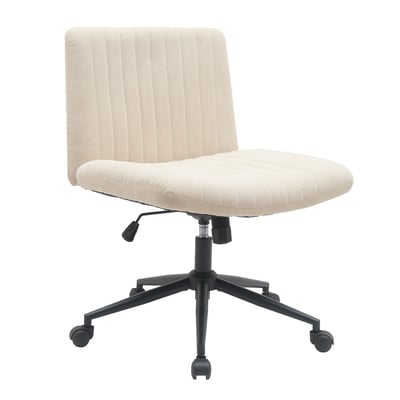 Rhoda羅達布面黑腳可調式盤腿電腦椅-兩色可選1