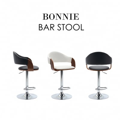 Bonnie邦妮曲木PU可調式吧檯椅-兩色可選3