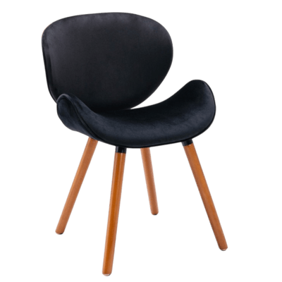 Vigo維格流線絨布實木腳休閒餐椅-五色可選5