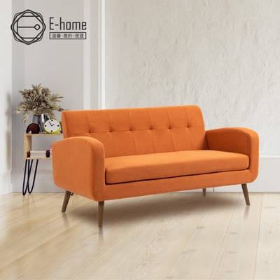 Sumi蘇米布面實木腳雙人休閒沙發-四色可選23