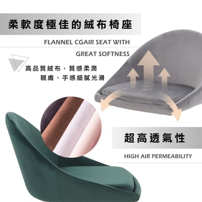 Toby托比絨布網美金腳吧檯椅-坐高74cm-四色可選9