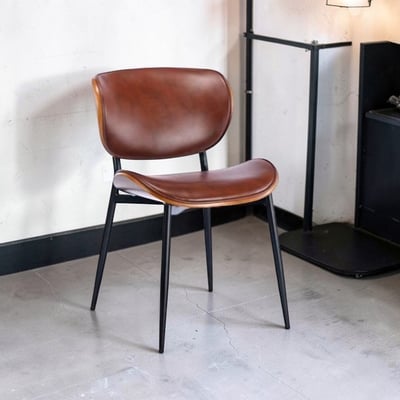 Adrian亞德里安PU面曲木簡約休閒餐椅-三色可選15