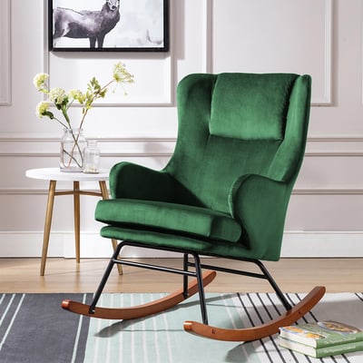 Paisley佩斯里絨布扶手休閒搖椅-兩色可選16