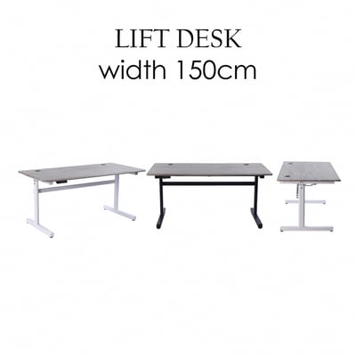 一片式鴨嘴斜沿雙節USB電動記憶升降桌-寬150cm-兩色可選3