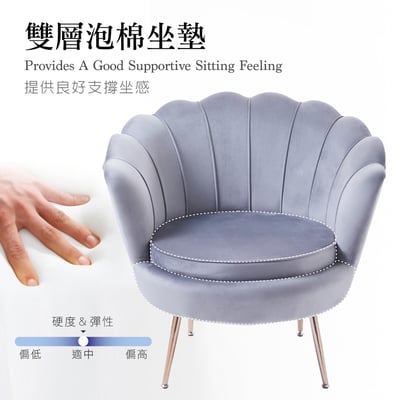 Peacock孔雀時尚絨布休閒椅-兩色可選10