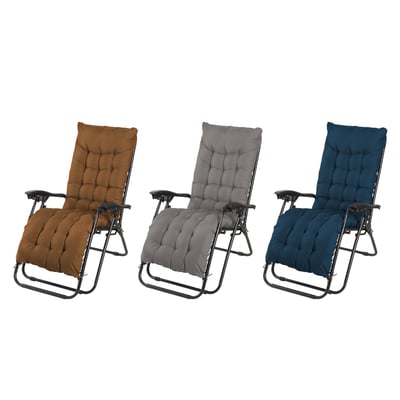 Jeff傑夫高承重圓管網布附頭枕附椅墊休閒躺椅-三色可選5