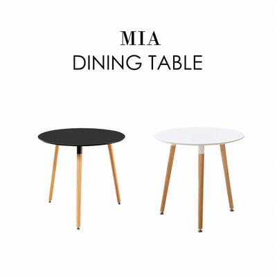 Mia米亞圓形三腳餐桌-80cm-兩色可選3