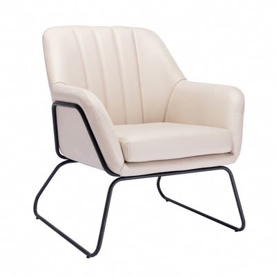 Lyle萊爾直紋布面黑腳休閒椅-兩色可選2