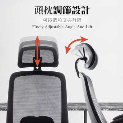 Whirlwind旋風全網多功能高背電腦椅-黑色10
