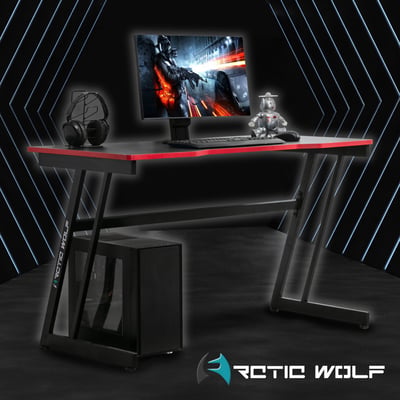 ArcticWolf Mars戰神Z型碳纖維炫感電競桌-黑色12