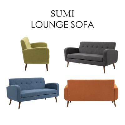 Sumi蘇米布面實木腳雙人休閒沙發-四色可選13