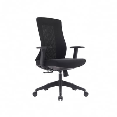 Turbo 2.0 極速黑框中背扶手半網人體工學電腦椅-黑色13